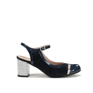 RODIN D9093 Zapato de Tacón Azul